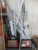 Qty of Various Plastic Conducts and Profiles in 2x4 Wheeled Trollies