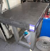 600mm x 1000mm granite surface table on stand