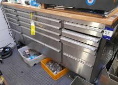 1850mm x 490mm x 950mm 15 drawer mobile tool chest