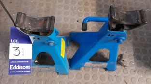 Silverline 2 piece 3 ton axle stand set, as lotted