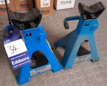 Silverline 2 piece 3 ton axle stand set, as lotted