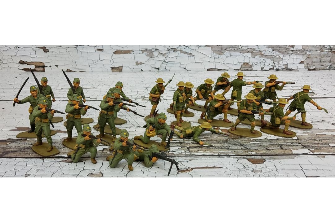 Ded Prado lead figures; Britains Deetail figures; Airfix well painted WWII Japanese Infantry & - Image 3 of 3