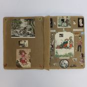 An interesting Victorian scrapbook album, large format c.1900