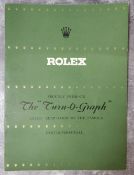 Rolex - a scarce Rolex 4 page leaflet titled 'Rolex proudly presents The 
