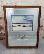 Advertising - Finlandia vodka pictorial advertising pub mirror, framed, 44.5cm wide x 60cm high