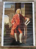 A large decorative 20th century oil on canvas, After John Singleton Copley's portrait of Nathaniel