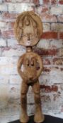 An African fertility statue, Ashanti tribe, early 20th century, 66cm high