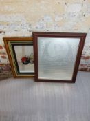 A Commemorative Diana Princess of Wales etched advertisement mirror, with poem, 