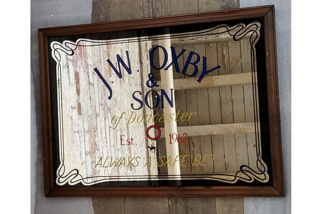 Local Advertisement - 1970's J. W. Oxby & Son of Doncaster bookmakers advertising mirror 'ALWAYS A - Image 2 of 2