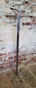 A Mid-century Design chromed coat stand height 169cm x base 53cm