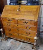A George III English oak bureau c.1800
