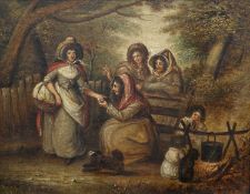 ENGLISH NAIVE SCHOOL (19TH CENTURY) THE FORTUNE TELLER
