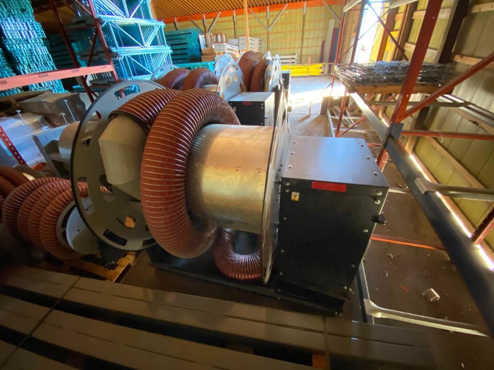 AQC Dust Maxireel XL Reel Exhaust Hose System w/ Greenheck 13-IPA-SD-10 Industrial Process Fan - Image 2 of 13