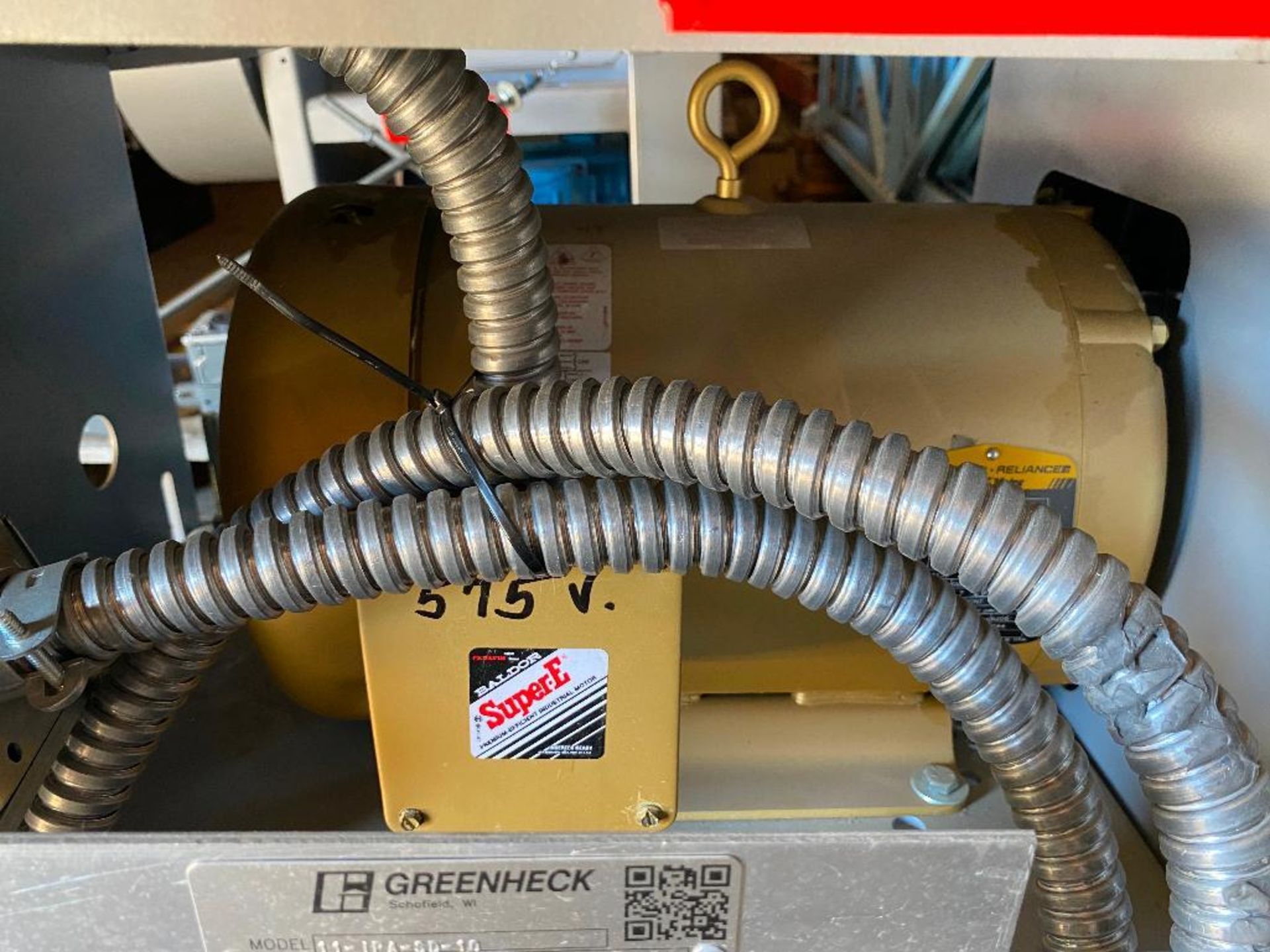 AQC Dust Maxireel XL Reel Exhaust Hose System w/ Greenheck 13-IPA-SD-10 Industrial Process Fan - Image 10 of 13