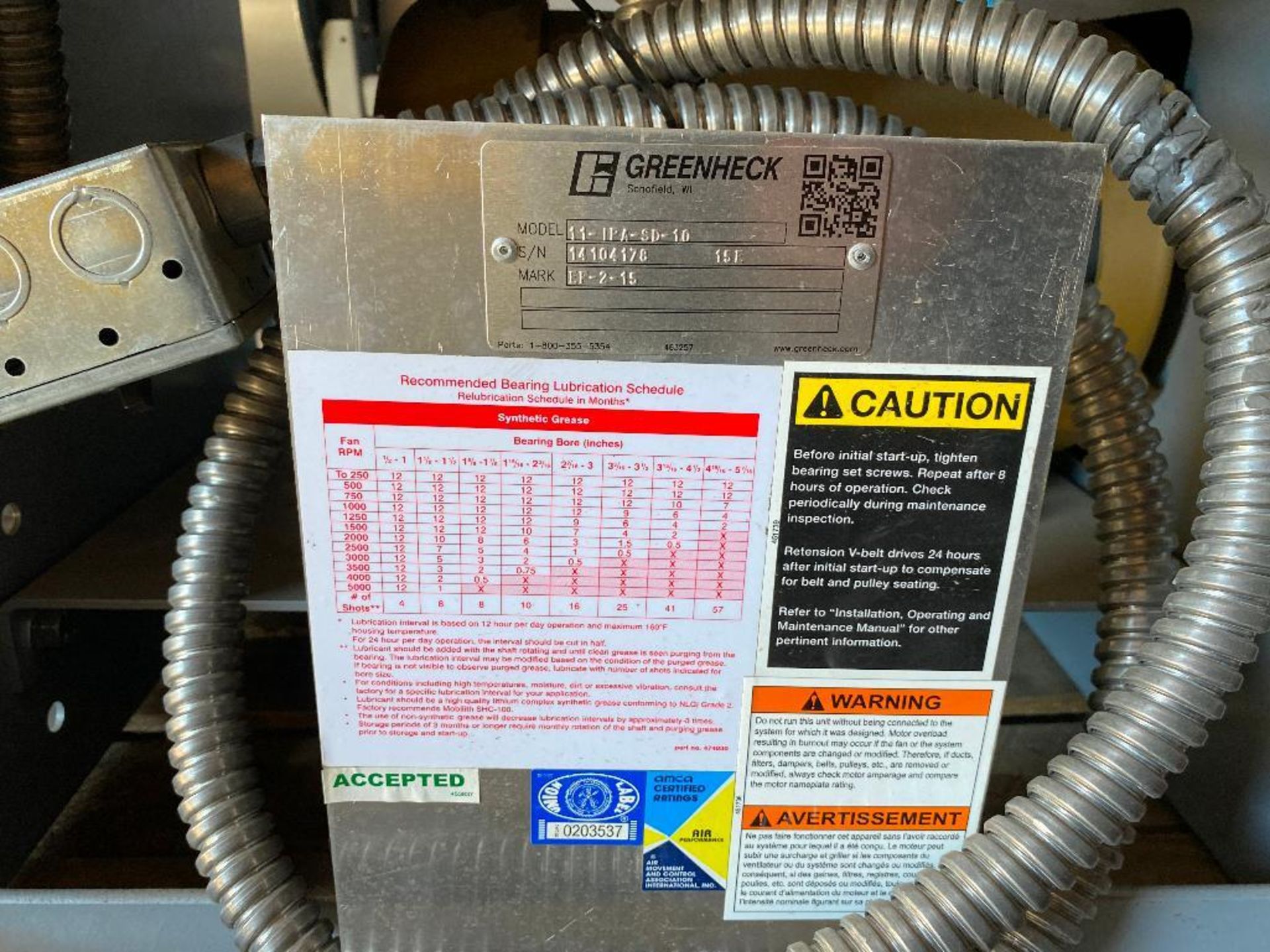 AQC Dust Maxireel XL Reel Exhaust Hose System w/ Greenheck 13-IPA-SD-10 Industrial Process Fan - Image 8 of 13