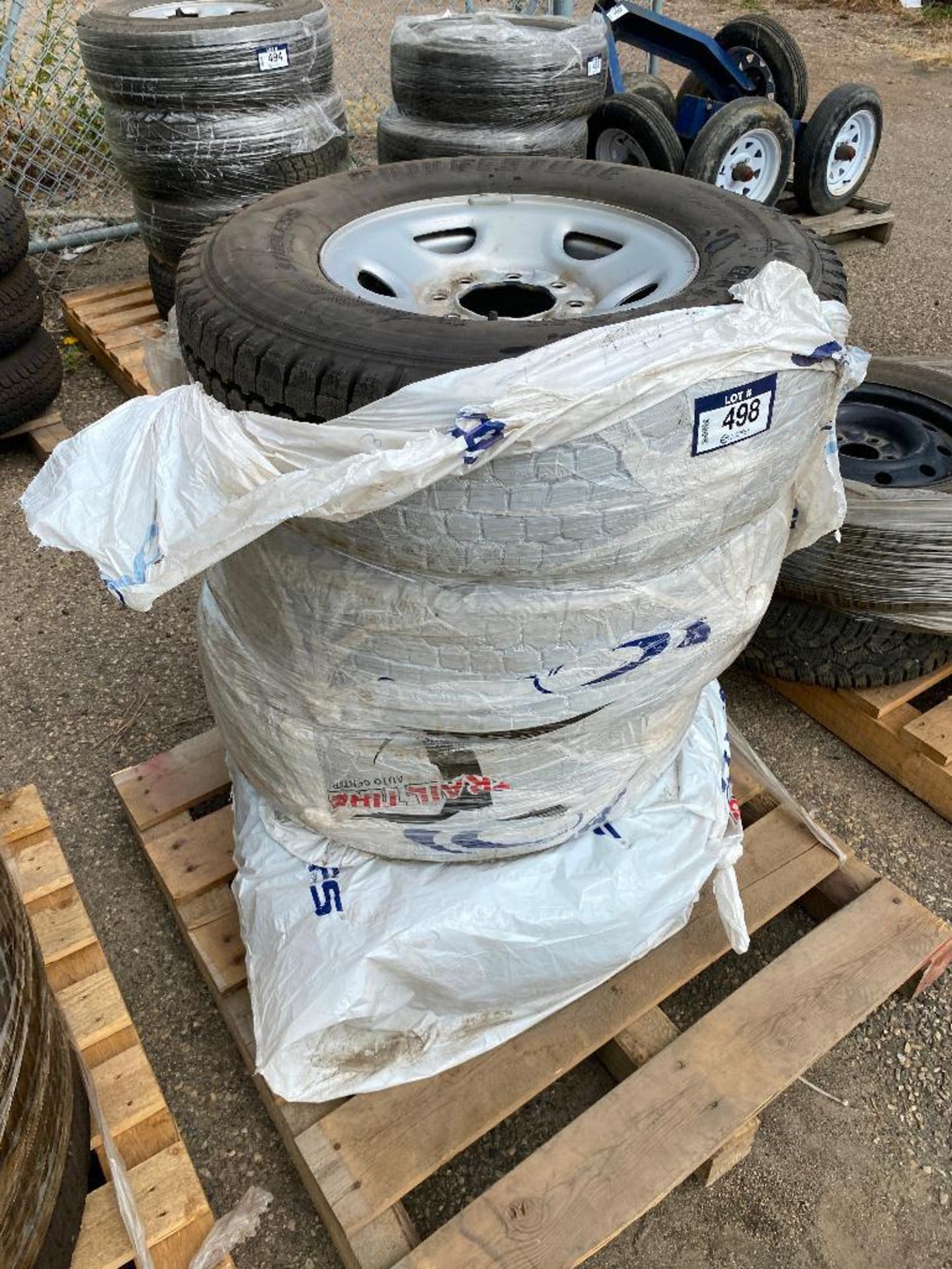 Lot of (4) LT24575R16 Tires w/ Rims - Image 2 of 3