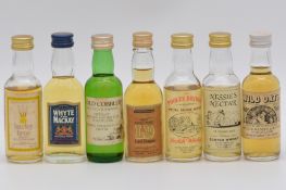 Collection of fifty four assorted blended miniature Scotch whiskies