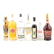 Assorted spirits and liqueurs