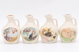 Sixteen assorted Rutherford's ceramic decanters, Cat series
