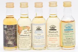 The Malt Whisky Association - five specialist whisky miniature bottlings