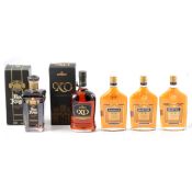 Five bottles of cognac and brandy, including Martell