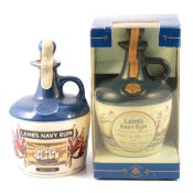 Two Lamb's Navy Rum stoneware flagon, HMS Victory, and Prince Andrew's marriage