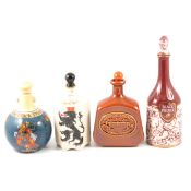 Collection of EMPTY ceramic whisky decanters