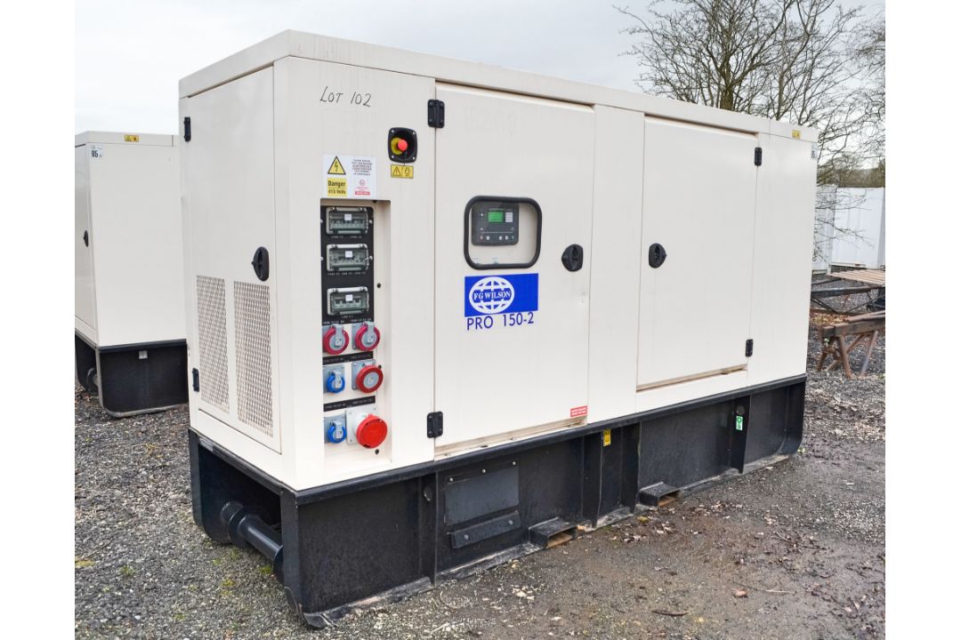 FG Wilson Pro 150-2 150 kva diesel driven generator Year: 2019 S/N: FGWGS980CPJ900229 Recorded - Image 1 of 11