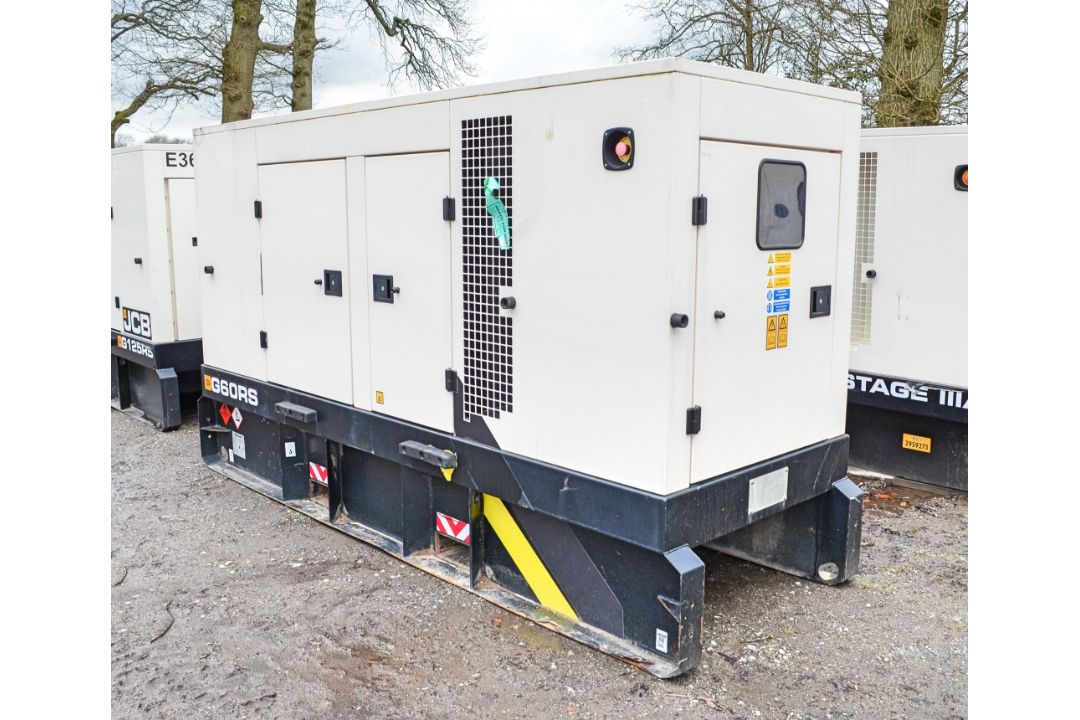 JCB G60 RS 60 kva diesel driven generator Year: 2017 S/N: 2482062 Recorded Hours: 20699 - Image 4 of 11