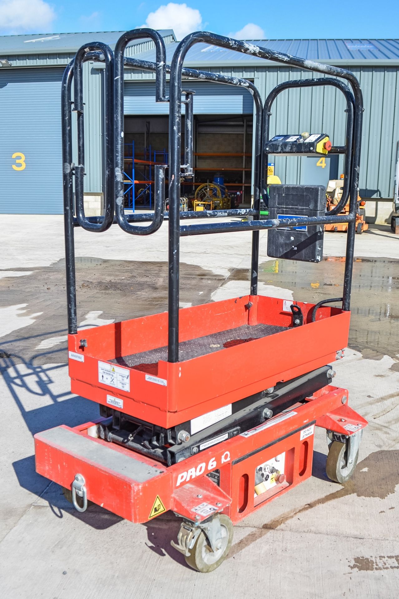 Pop-up Pro6IQ push along battery electric scissor lift A835121 - Image 3 of 6
