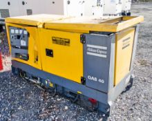 Atlas Copco QAS40 40 kva diesel driven generator Year: 2014 S/N: ESE351385 ** Damaged canopy &