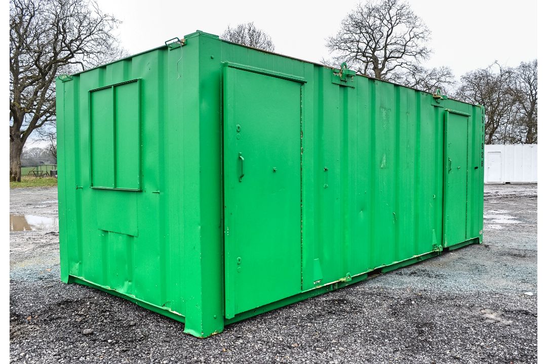 21 ft x 9 ft steel anti vandal welfare unit Comprising of: canteen area, toilet & generator room c/w - Image 1 of 10