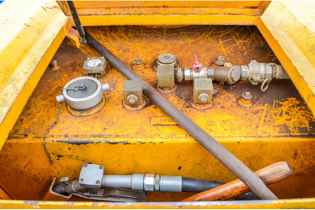 Western Transcube 950 litre fast tow bunded fuel bowser c/w hand pump, delivery hose and trigger - Image 5 of 5