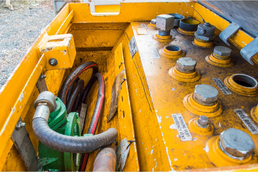 Western Transcube 950 litre bunded static fuel bowser c/w hand pump, delivery hose and trigger - Image 2 of 2