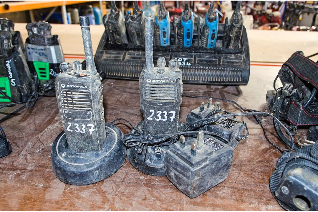 2 Motorola 2-way radios c/w chargers CW