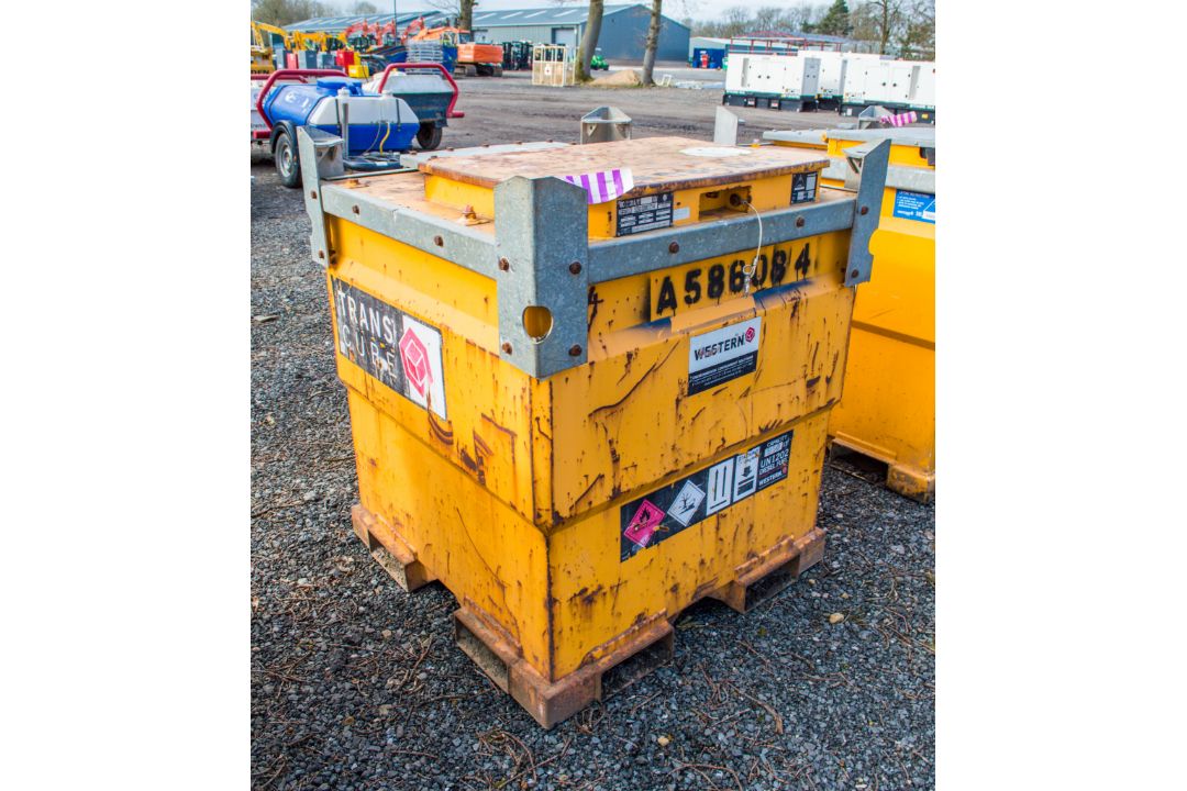 Western Transcube 950 litre bunded static fuel bowser ** No pump ** PF1812 - Image 1 of 2