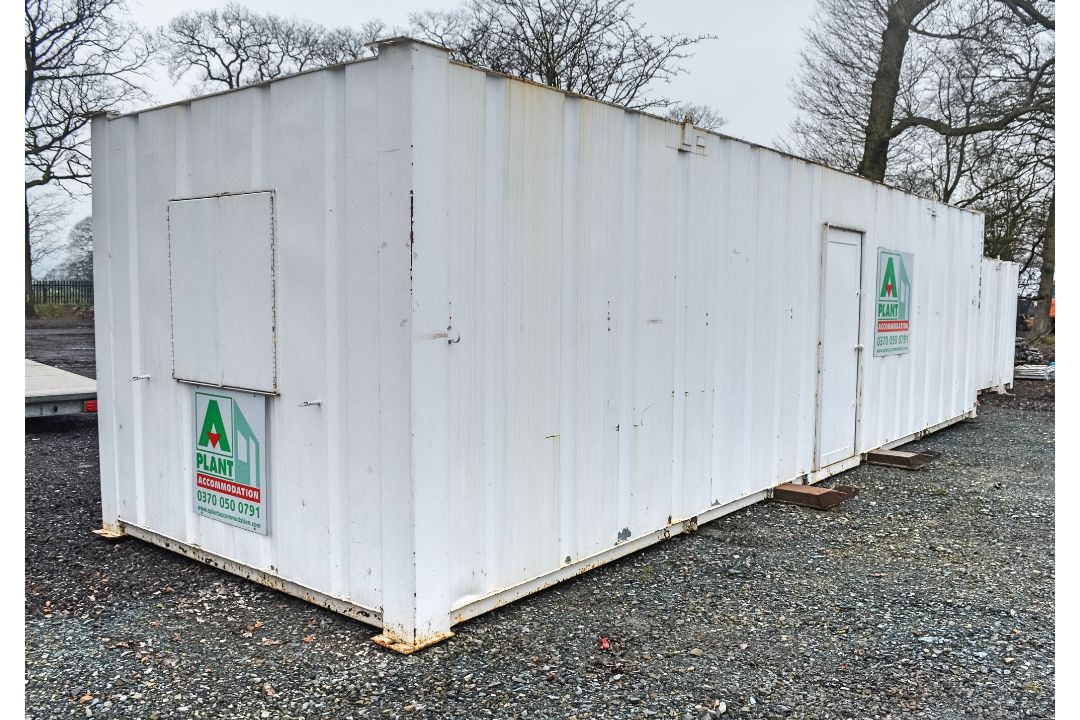 32ft x 10ft anti vandal steel office site unit GT31584 ** No keys but 1 door unlocked ** - Image 2 of 6