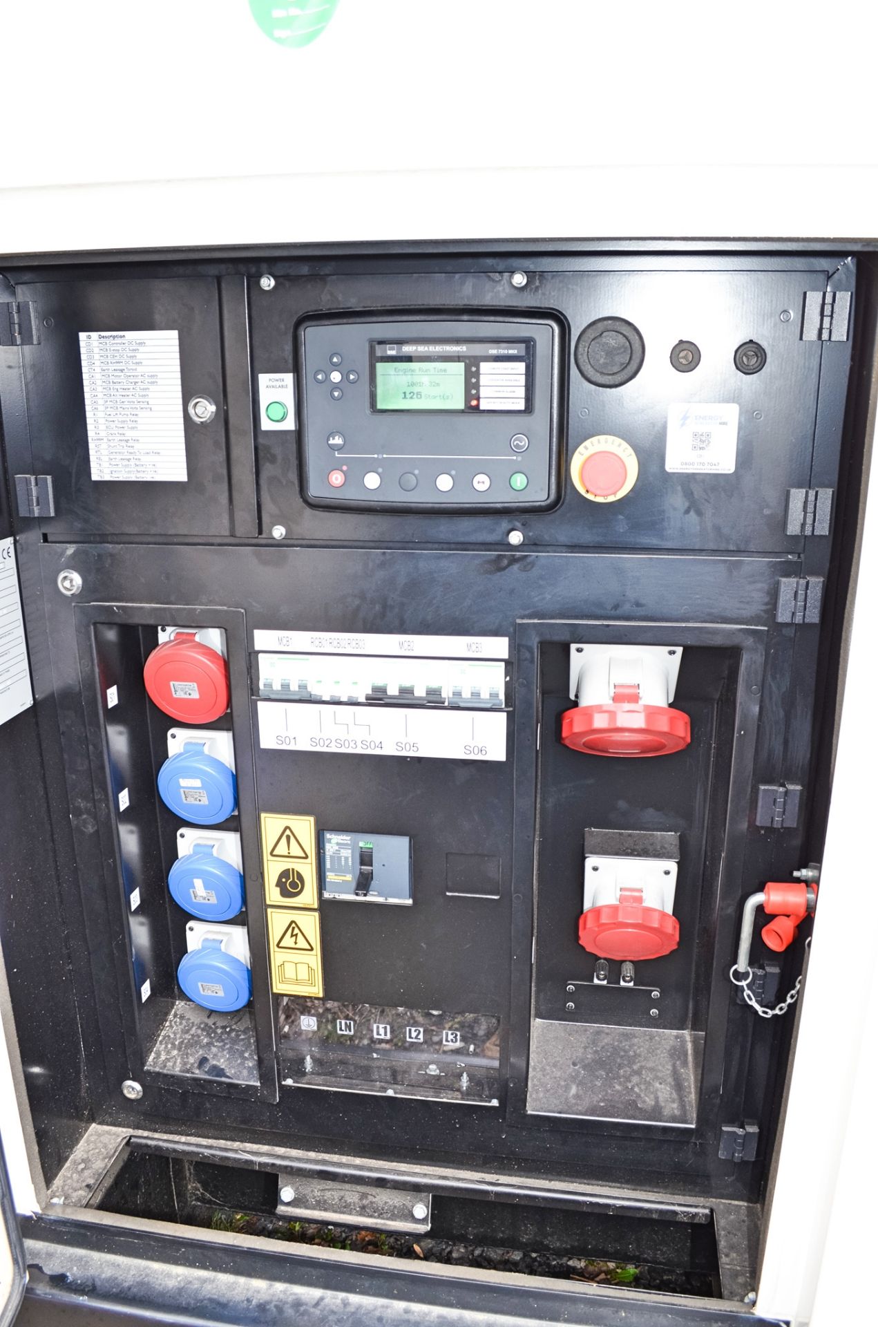 JCB G100 RS 100 kva diesel driven generator Year: 2021 S/N: 2959274 Recorded Hours: 1001 - Image 10 of 12