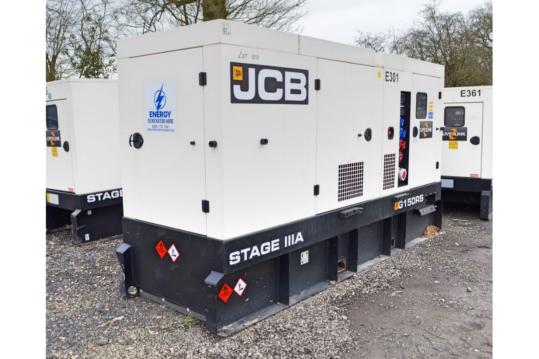 JCB G150 RS 150 kva diesel driven generator Year: 2021 S/N: 2656462 Recorded Hours: 221 E301 - Image 1 of 10