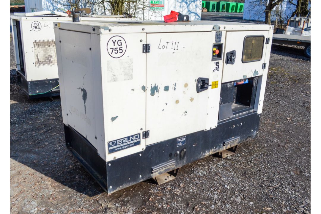 Bruno GX37PE 30kva diesel driven generator Year: 2014 S/N: 38186 YG755 - Image 1 of 5