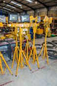 5 - 110 twin head tripod work lights ** 1 with only 1 light ** M000154, M000171, M000160, M000179,