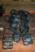 12 - Mica batteries and 7 - chargers CW