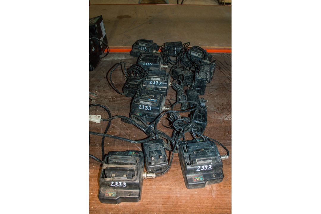 12 - Mica batteries and 7 - chargers CW