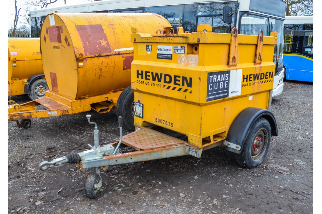 Western Transcube 950 litre fast tow bunded fuel bowser c/w hand pump, delivery hose and trigger - Image 1 of 5