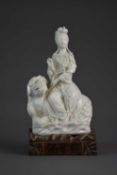A Chinese blanc de chine figure of Guanyin