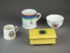 Kings Shropshire Light Infantry and other military commemorative ceramics