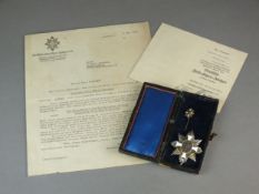 German Field Honour badge with stick pin and certificate of award