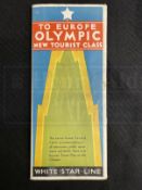 R.M.S. OLYMPIC: White Star Line cut away originally for Second-Class, latterly Tourist-Class