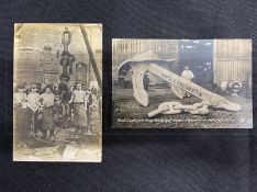 R.M.S. TITANIC/OCEAN LINER: Hingley of Netherton real photo postcard of the largest anchors in the