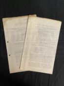 R.M.S. QUEEN MARY: Rare archive of typed minutes dating from 1935, relating to broadcasting